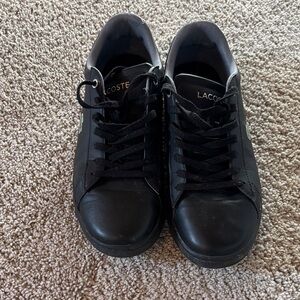 Lacoste Men's Black Leather Sneakers